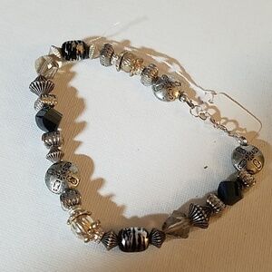 Silver Beaded 11" Bracelet